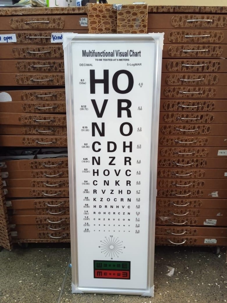 LED eye chart light box 5 meters English version